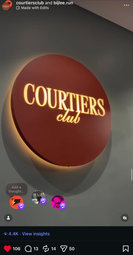 Courtiers Club ⚡ Collab night